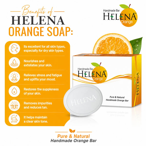 Helena Orange handmade soap (Pack of 2)