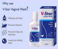 V Star Expert Hygiene Intimate Vaginal Wash For Women 100 ml For 18+ Only