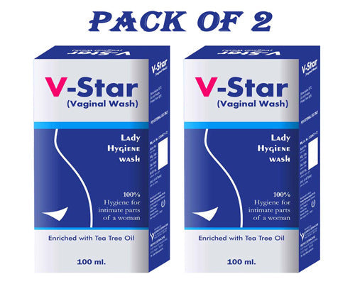 V- Star (Vaginal Wash) Pack of 2 | For 18+ Only