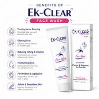 Ek Clear Tea Tree Oil Face Wash 50g - Enriched Vitamin C Allantoin For All Skin Type And For Women(Pack of 2)