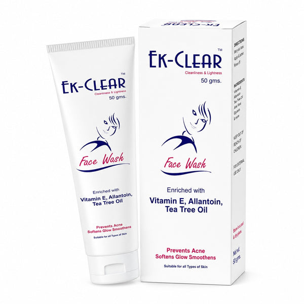 Ek Clear Tea Tree Oil Face Wash 50g - Enriched Vitamin C Allantoin For All Skin Type And For Women(Pack of 2)